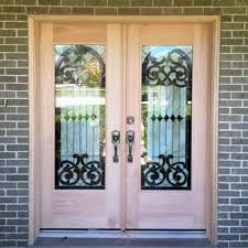 hurricane front door with full length glass inserts