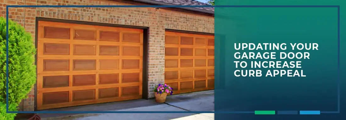 Double wide garage doors showng curb appeal